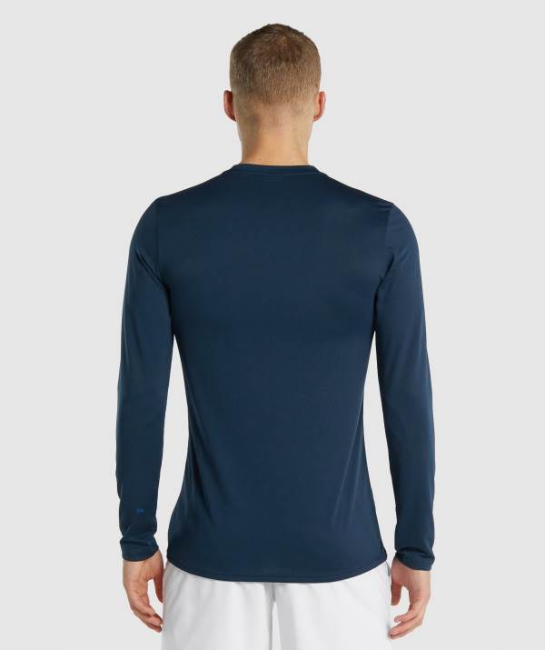Panske Mikiny Gymshark Arrival Long Sleeve Námornícka Modrá | WM5271098